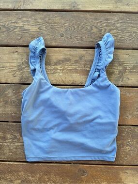 Blogiates Cropped Ruffle Tank